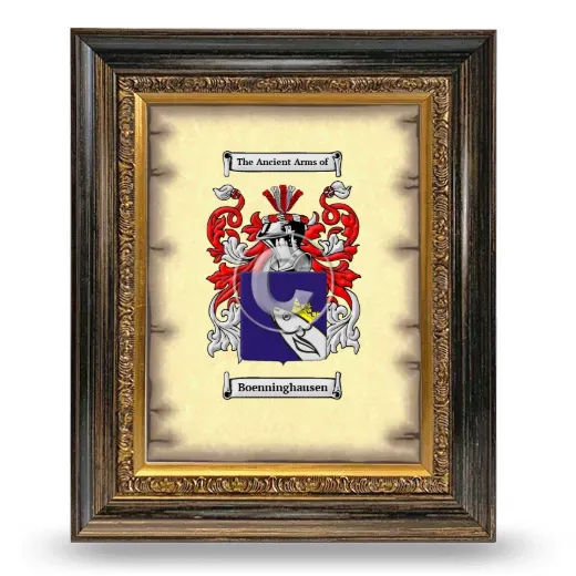Boenninghausen Coat of Arms Framed - Heirloom
