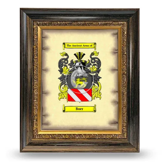 Boer Coat of Arms Framed - Heirloom