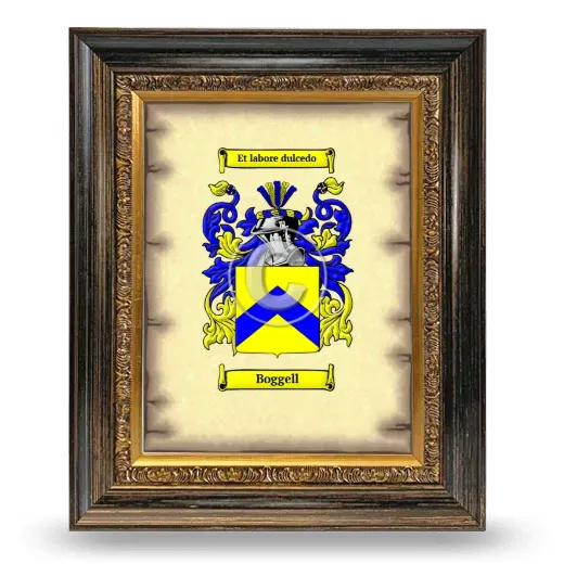 Boggell Coat of Arms Framed - Heirloom