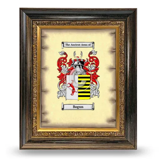 Bogun Coat of Arms Framed - Heirloom