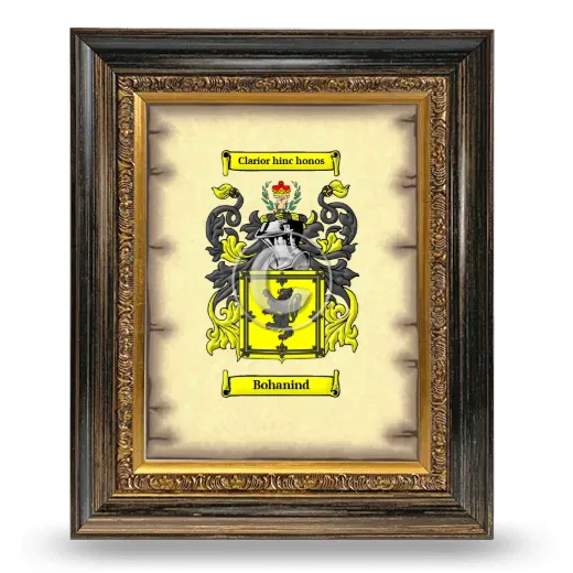 Bohanind Coat of Arms Framed - Heirloom