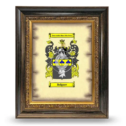 Bolgare Coat of Arms Framed - Heirloom