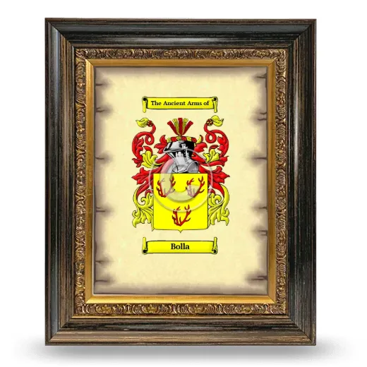 Bolla Coat of Arms Framed - Heirloom