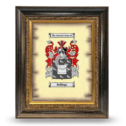 Bollings Coat of Arms Framed - Heirloom