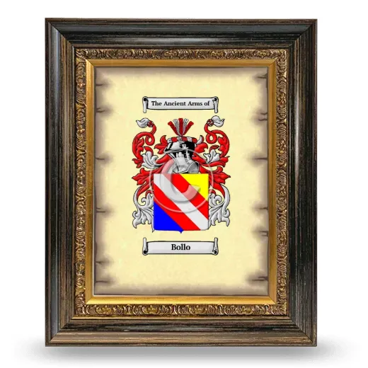 Bollo Coat of Arms Framed - Heirloom
