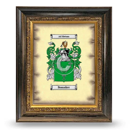 Bomaker Coat of Arms Framed - Heirloom