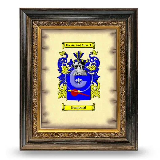 Bombard Coat of Arms Framed - Heirloom
