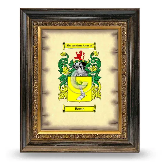 Bome Coat of Arms Framed - Heirloom