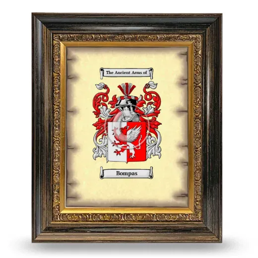 Bompas Coat of Arms Framed - Heirloom