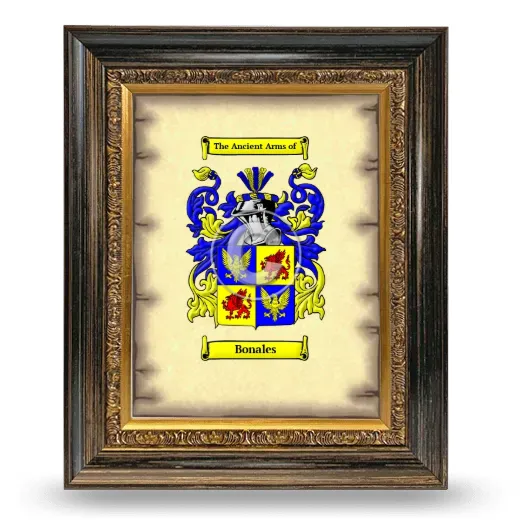 Bonales Coat of Arms Framed - Heirloom