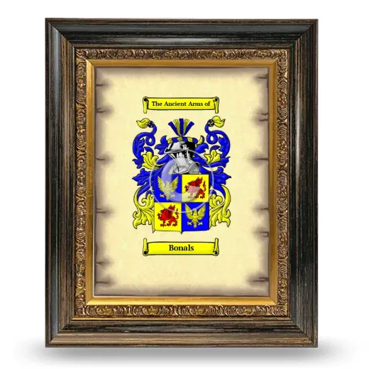 Bonals Coat of Arms Framed - Heirloom