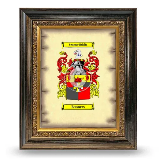 Bonners Coat of Arms Framed - Heirloom