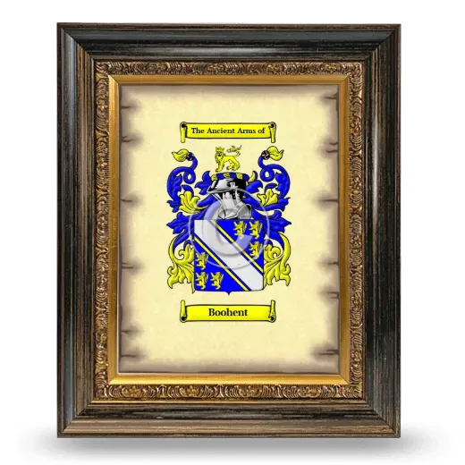 Boohent Coat of Arms Framed - Heirloom