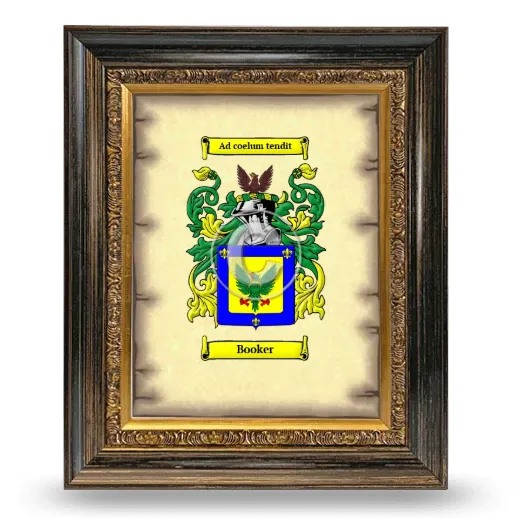 Booker Coat of Arms Framed - Heirloom