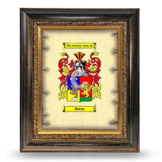 Boran Coat of Arms Framed - Heirloom