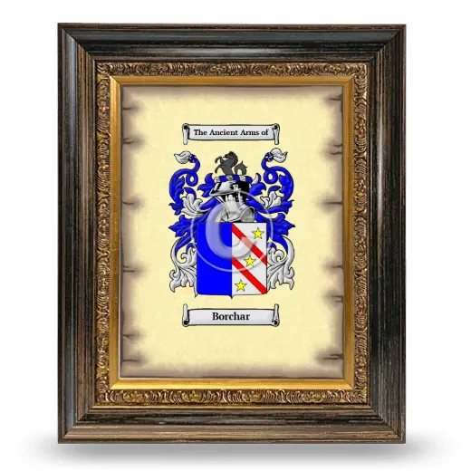 Borchar Coat of Arms Framed - Heirloom