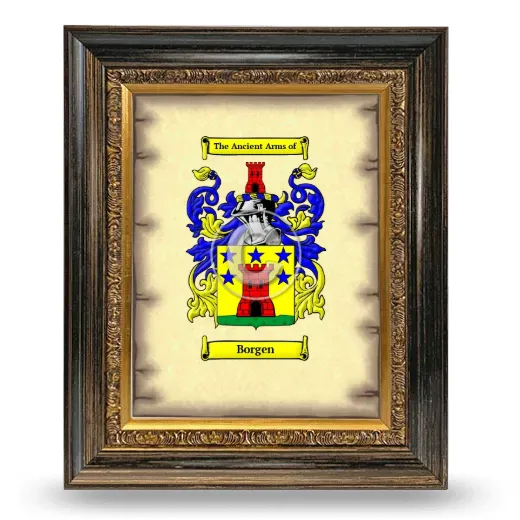 Borgen Coat of Arms Framed - Heirloom