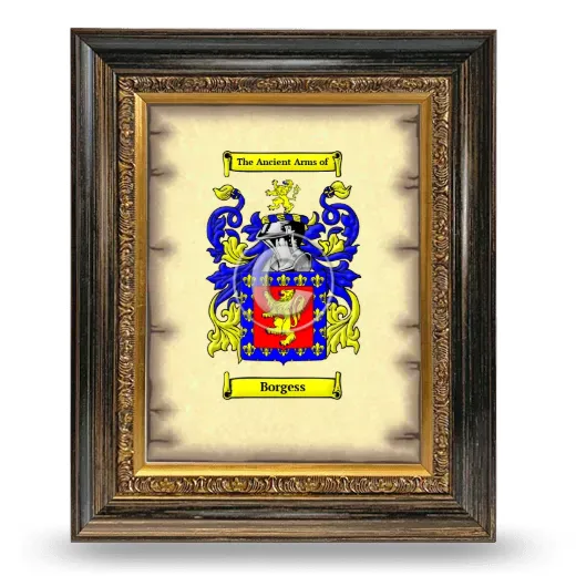 Borgess Coat of Arms Framed - Heirloom