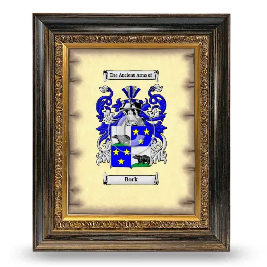 Bork Coat of Arms Framed - Heirloom
