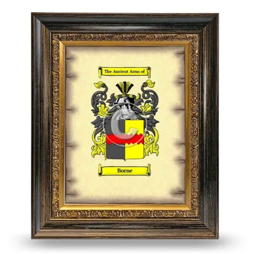 Borne Coat of Arms Framed - Heirloom
