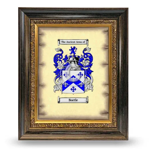 Bortle Coat of Arms Framed - Heirloom