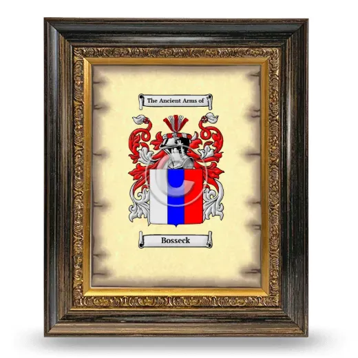 Bosseck Coat of Arms Framed - Heirloom