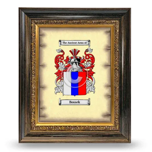 Bossek Coat of Arms Framed - Heirloom