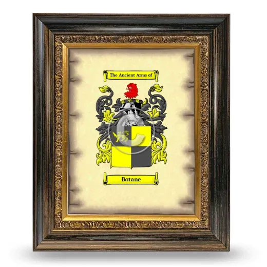 Botane Coat of Arms Framed - Heirloom