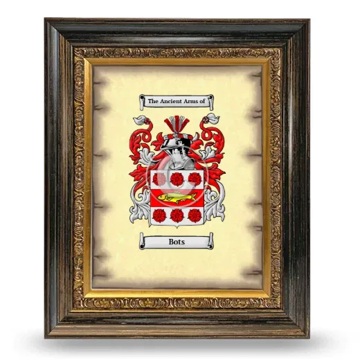 Bots Coat of Arms Framed - Heirloom