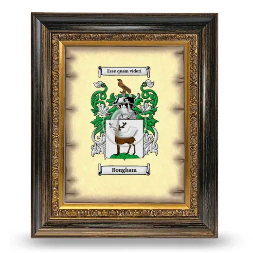 Bougham Coat of Arms Framed - Heirloom