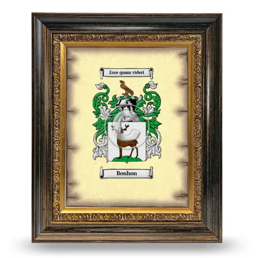Bouhon Coat of Arms Framed - Heirloom