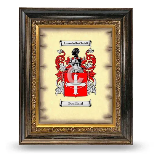 Bouillard Coat of Arms Framed - Heirloom