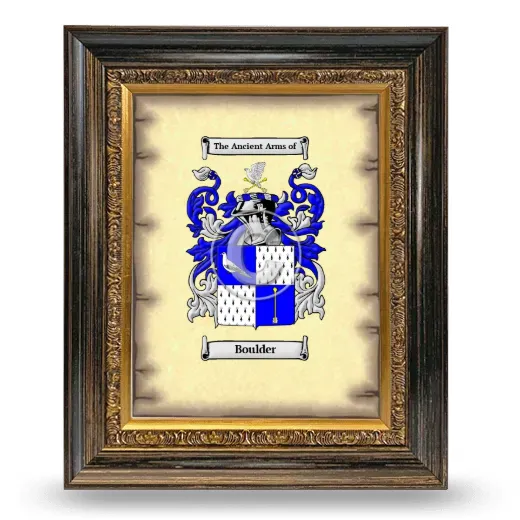 Boulder Coat of Arms Framed - Heirloom