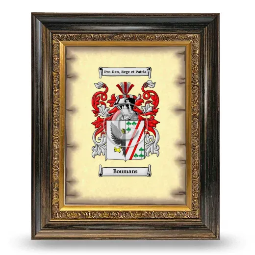 Boumans Coat of Arms Framed - Heirloom