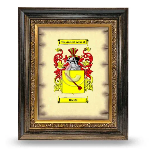 Bouts Coat of Arms Framed - Heirloom