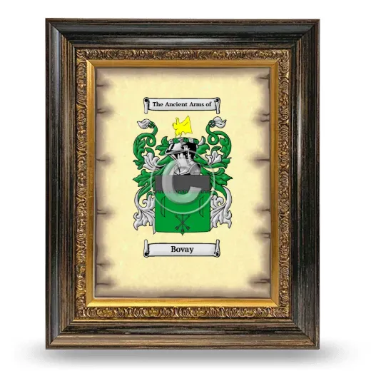 Bovay Coat of Arms Framed - Heirloom