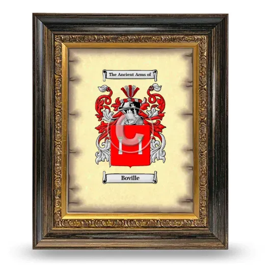 Boville Coat of Arms Framed - Heirloom