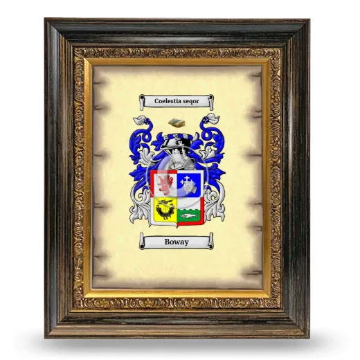 Boway Coat of Arms Framed - Heirloom