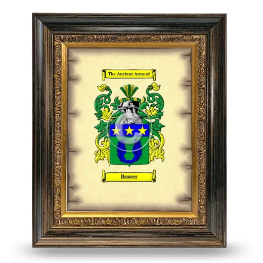 Bower Coat of Arms Framed - Heirloom