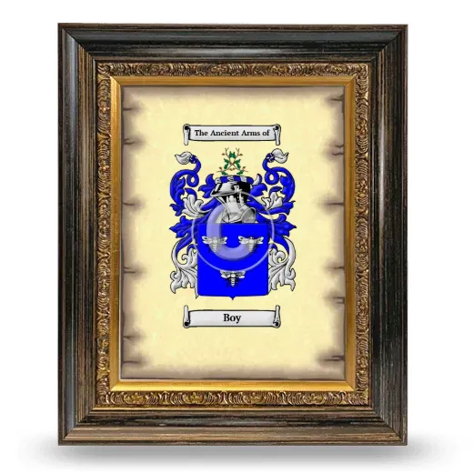 Boy Coat of Arms Framed - Heirloom