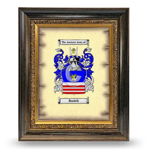 Bozich Coat of Arms Framed - Heirloom