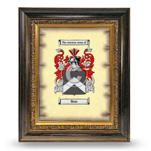 Brac Coat of Arms Framed - Heirloom