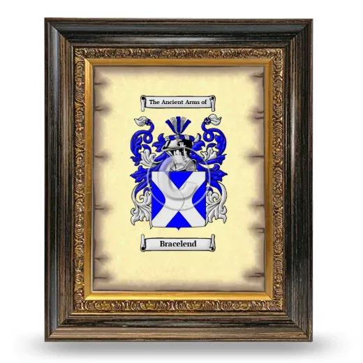 Bracelend Coat of Arms Framed - Heirloom