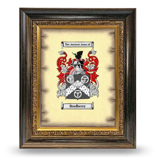 Bradberry Coat of Arms Framed - Heirloom