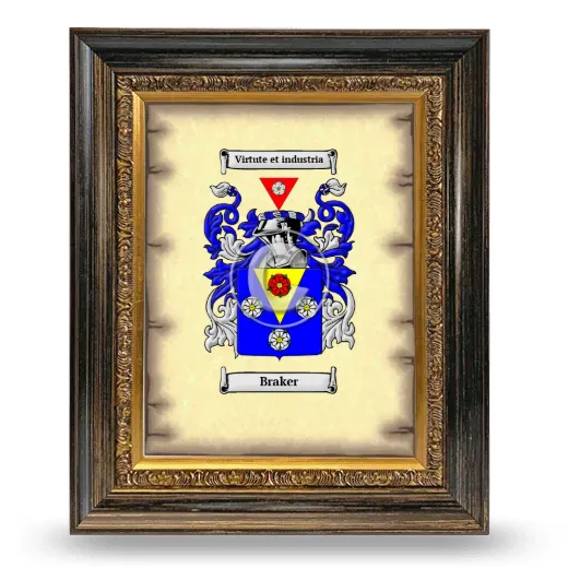 Braker Coat of Arms Framed - Heirloom