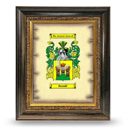 Brandt Coat of Arms Framed - Heirloom
