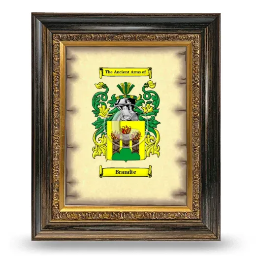 Brandte Coat of Arms Framed - Heirloom