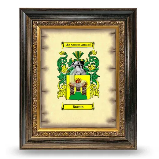 Brants Coat of Arms Framed - Heirloom
