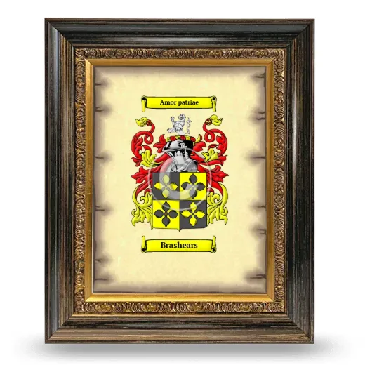 Brashears Coat of Arms Framed - Heirloom