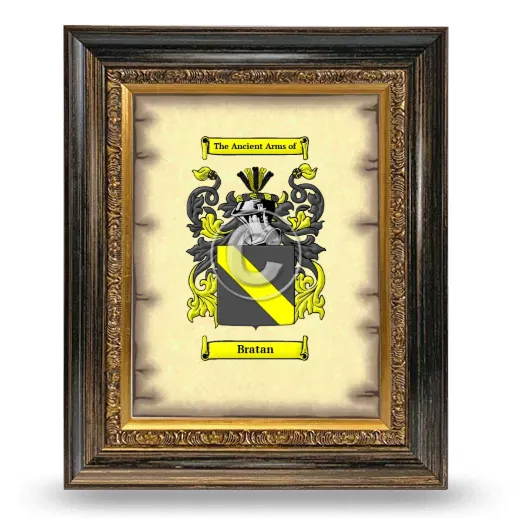Bratan Coat of Arms Framed - Heirloom